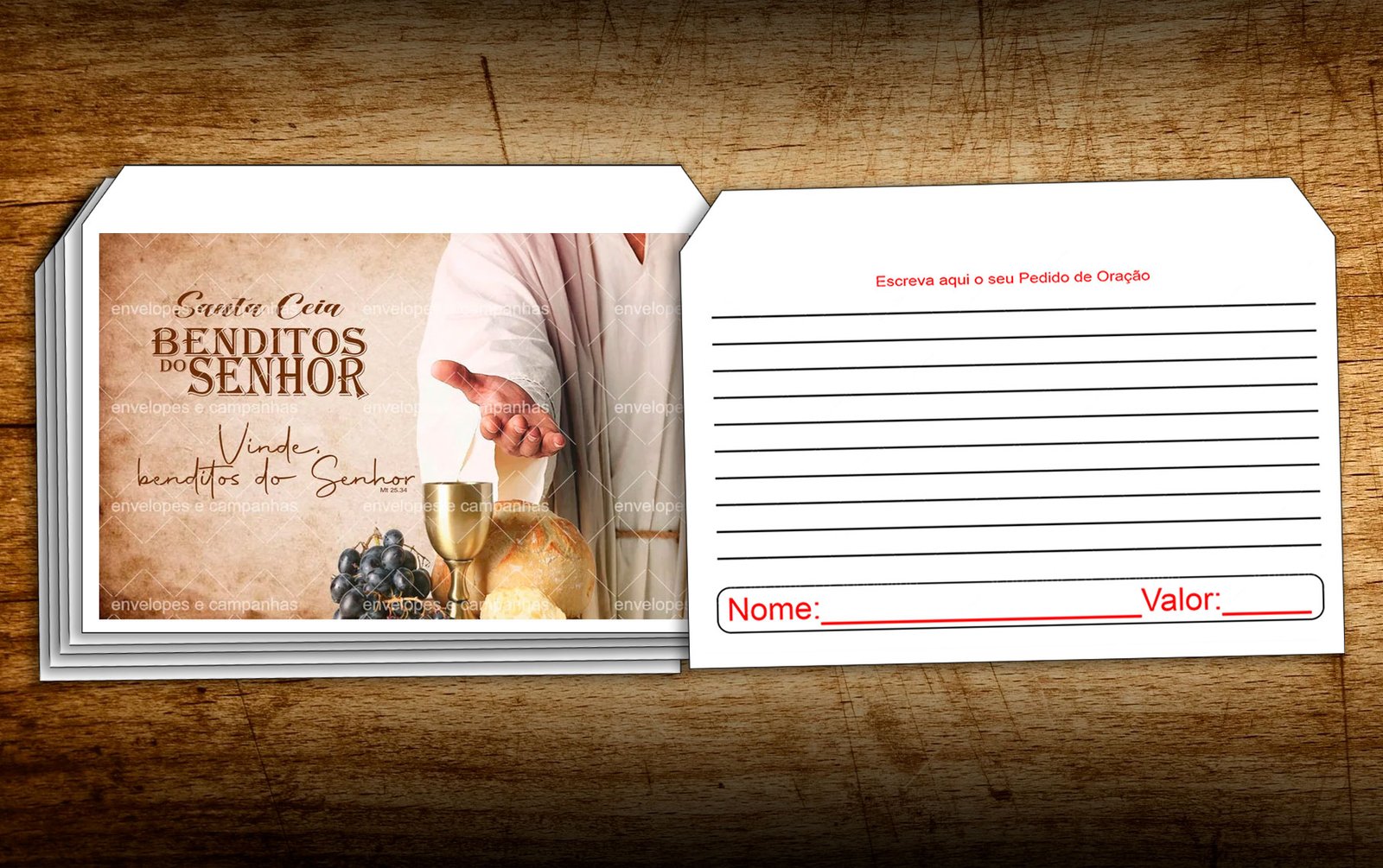 Envelope Santa Ceia - Vinde a Mim - Bege