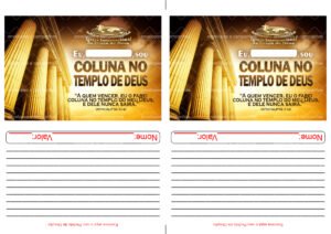 Envelope Coluna no Templo de Deus - IIGD (2 numa folha A4)
