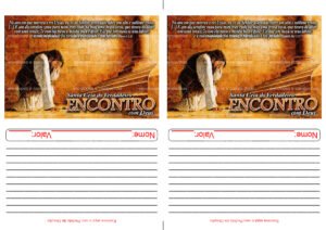Envelope Santa Ceia - Encontro com Deus (2 numa folha A4)