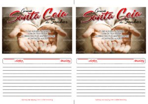 Envelope Santa Ceia - Mãos de Deus 02 (2 numa folha A4)