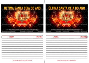 Envelopes 2x1 - Santa Ceia - Última do Ano - Reis e Sacerdotes