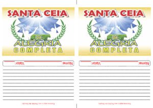 Envelopes 2x1 - Santa Ceia da Alegria completa