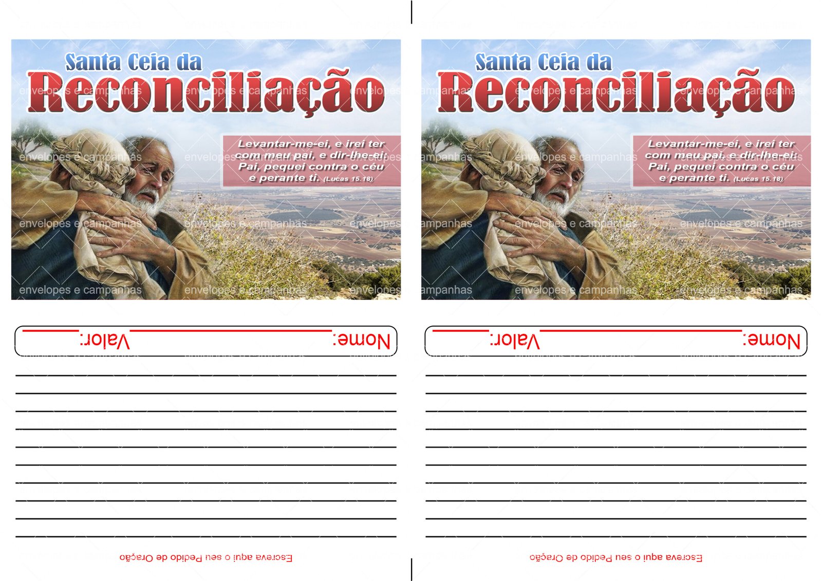Envelopes 2x1 - Santa Ceia da Reconciliação