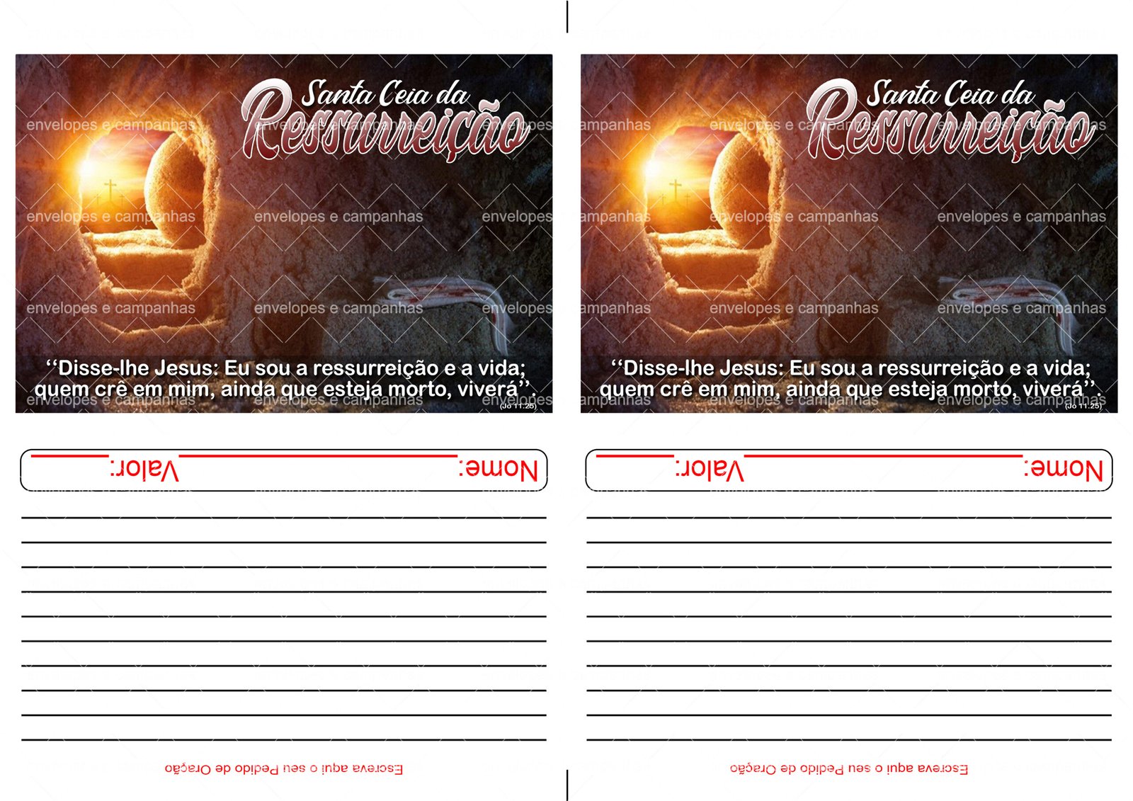 Envelopes 2x1 - Santa Ceia da Ressurreição 03