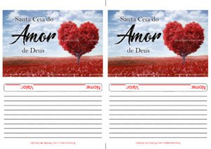 Envelopes 2x1 - Santa Ceia do Amor de Deus