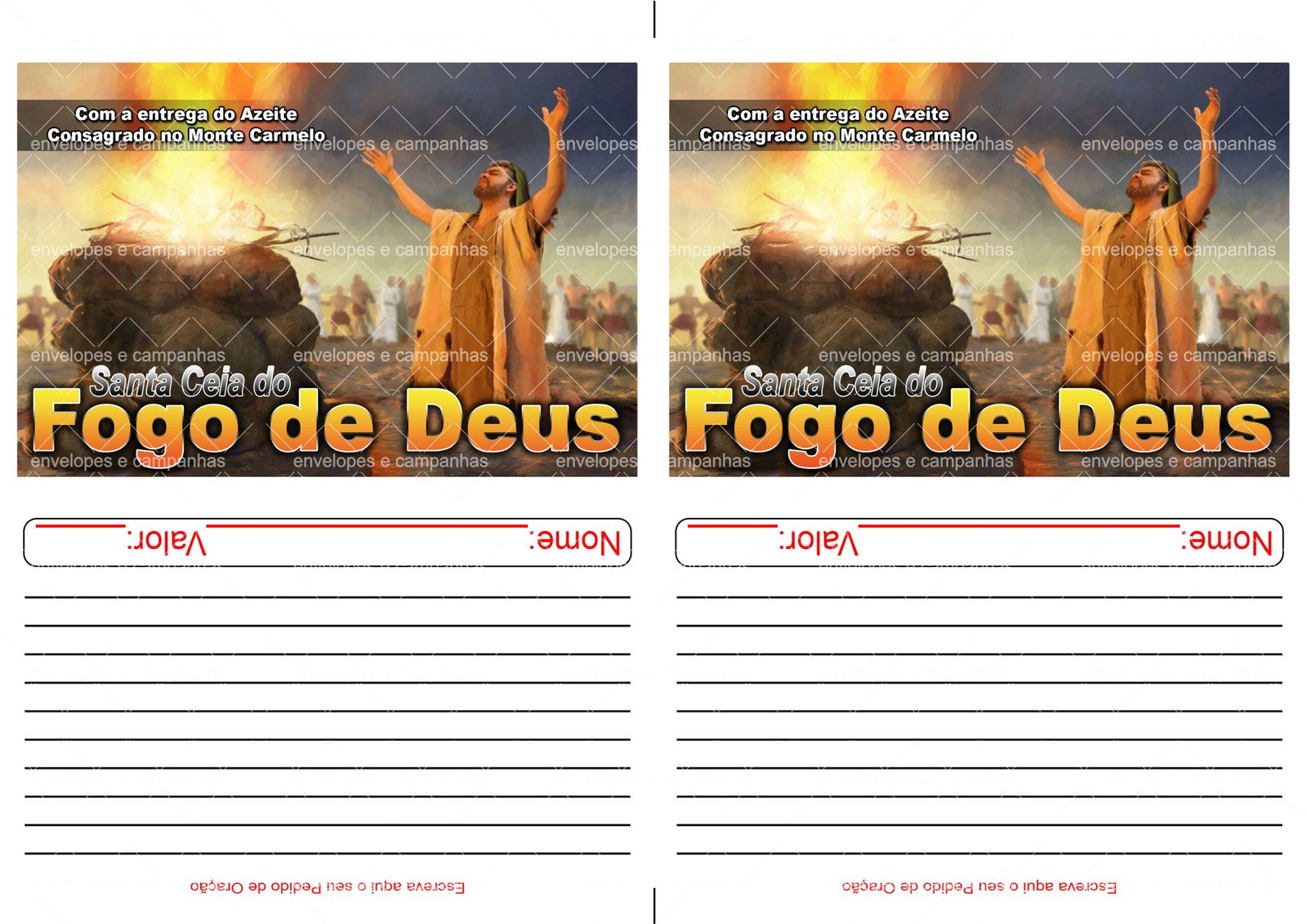 Envelopes 2x1 - Santa Ceia do Fogo de Deus 03