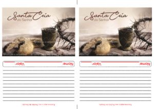 Envelope Santa Ceia do SENHOR 03 (2 numa folha A4)