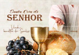 Envelope Santa Ceia Vinde Benditos do Senhor 01 (Envelope 1/2 Ofício ou 2 numa folha A4)