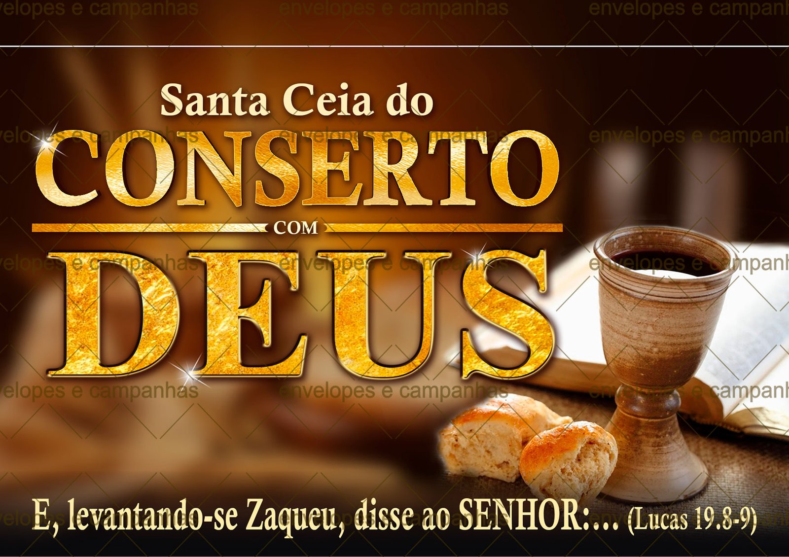 Envelope Ceia do Conserto com Deus 02 (Envelope 1/2 Ofício ou 2 numa folha A4)