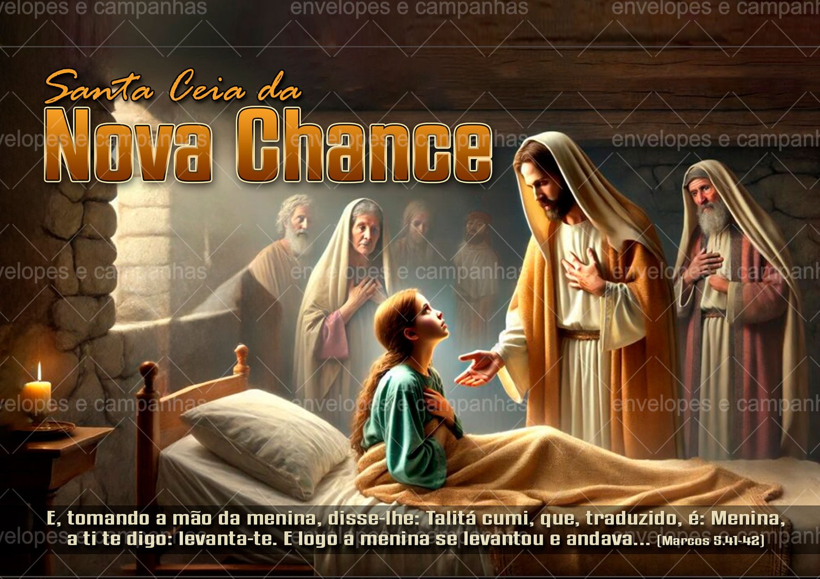 Envelope Santa Ceia da Nova Chance (Envelope 1/2 Ofício ou 2 numa folha A4)