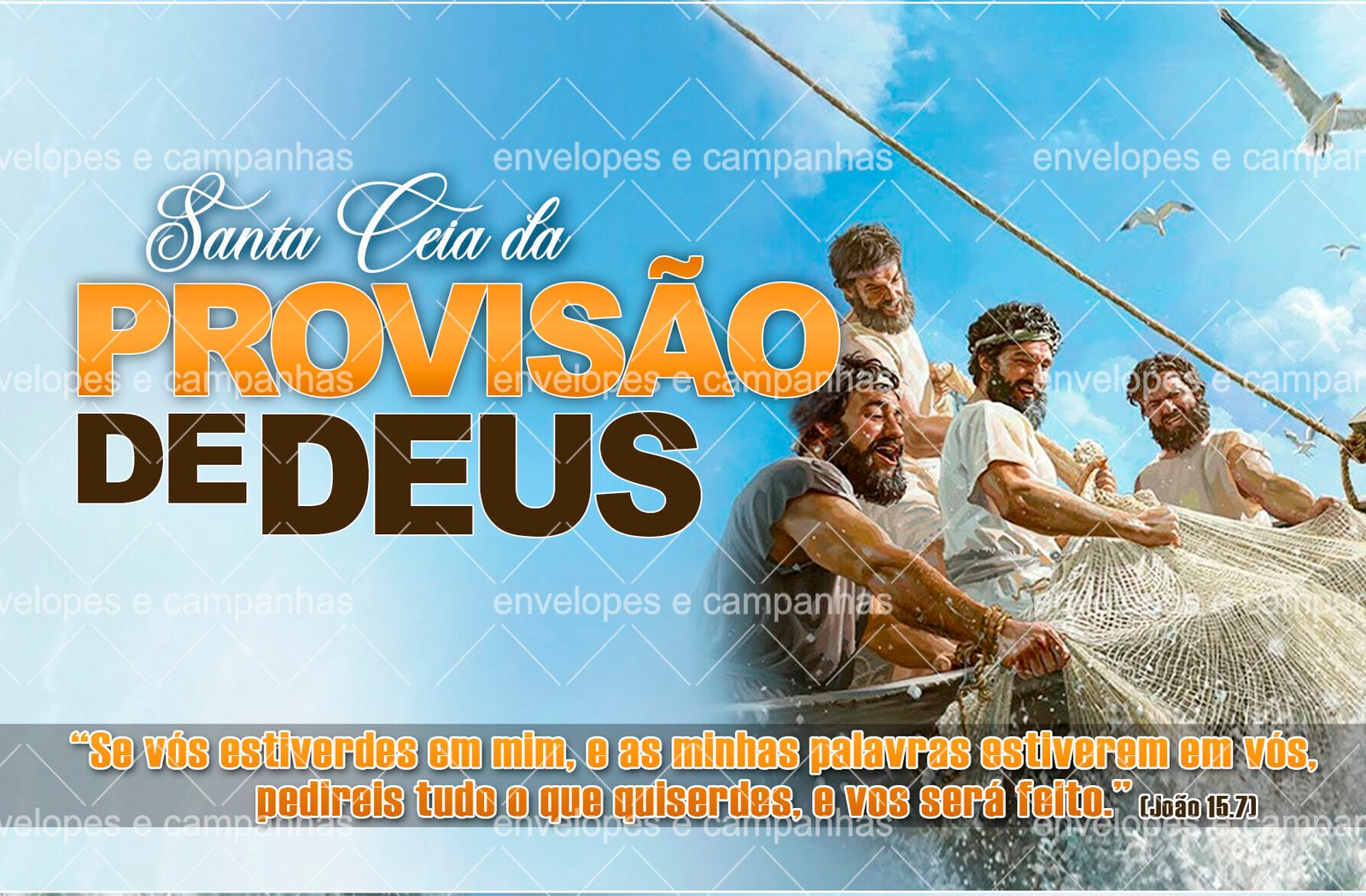 Envelope Santa Ceia da Provisão de Deus 01 (Envelope 1/2 Ofício ou 2 numa folha A4)