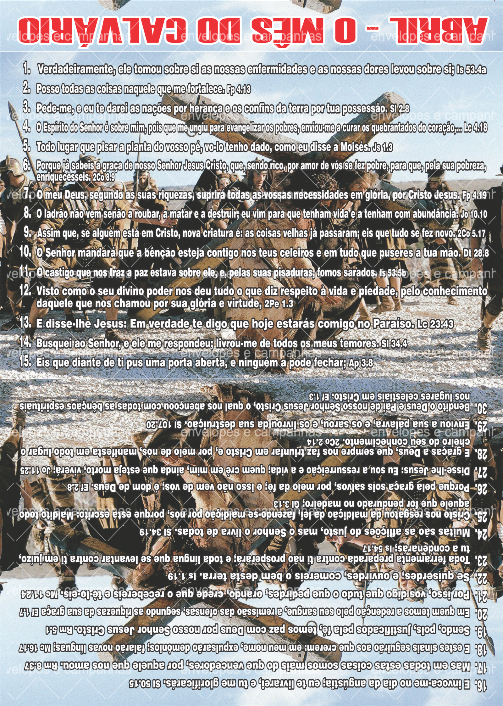 Cartão Abril - O mês do Calvário