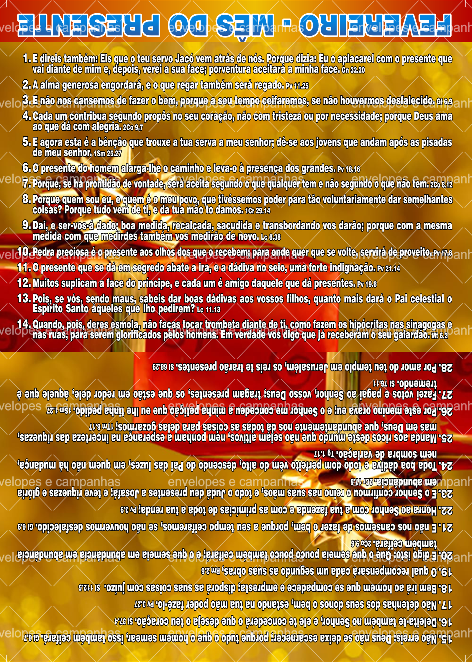 Cartão Fevereiro - Mês do Presente