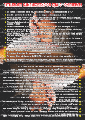 Cartão Fevereiro - O Mês do Crescimento Espiritual