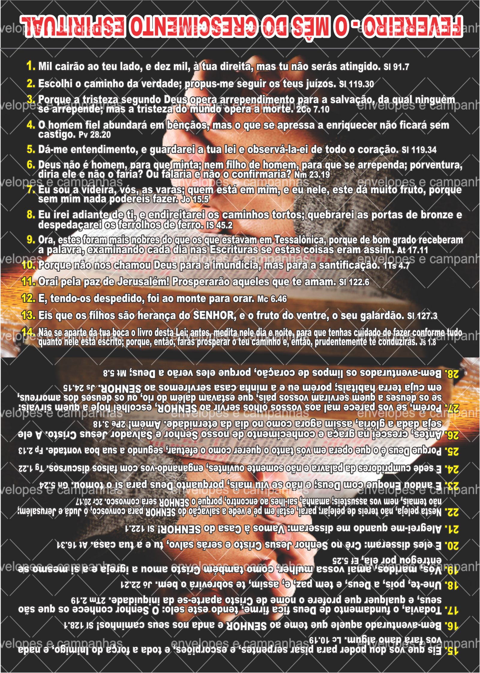 Cartão Fevereiro - O Mês do Crescimento Espiritual