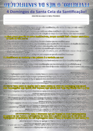 Cartão Fevereiro - O Mês da Santificação