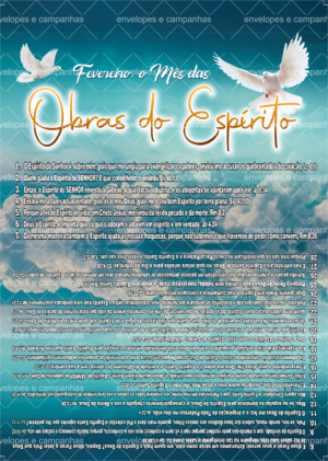 Cartão Fevereiro - O Mês das Obras do Espírito
