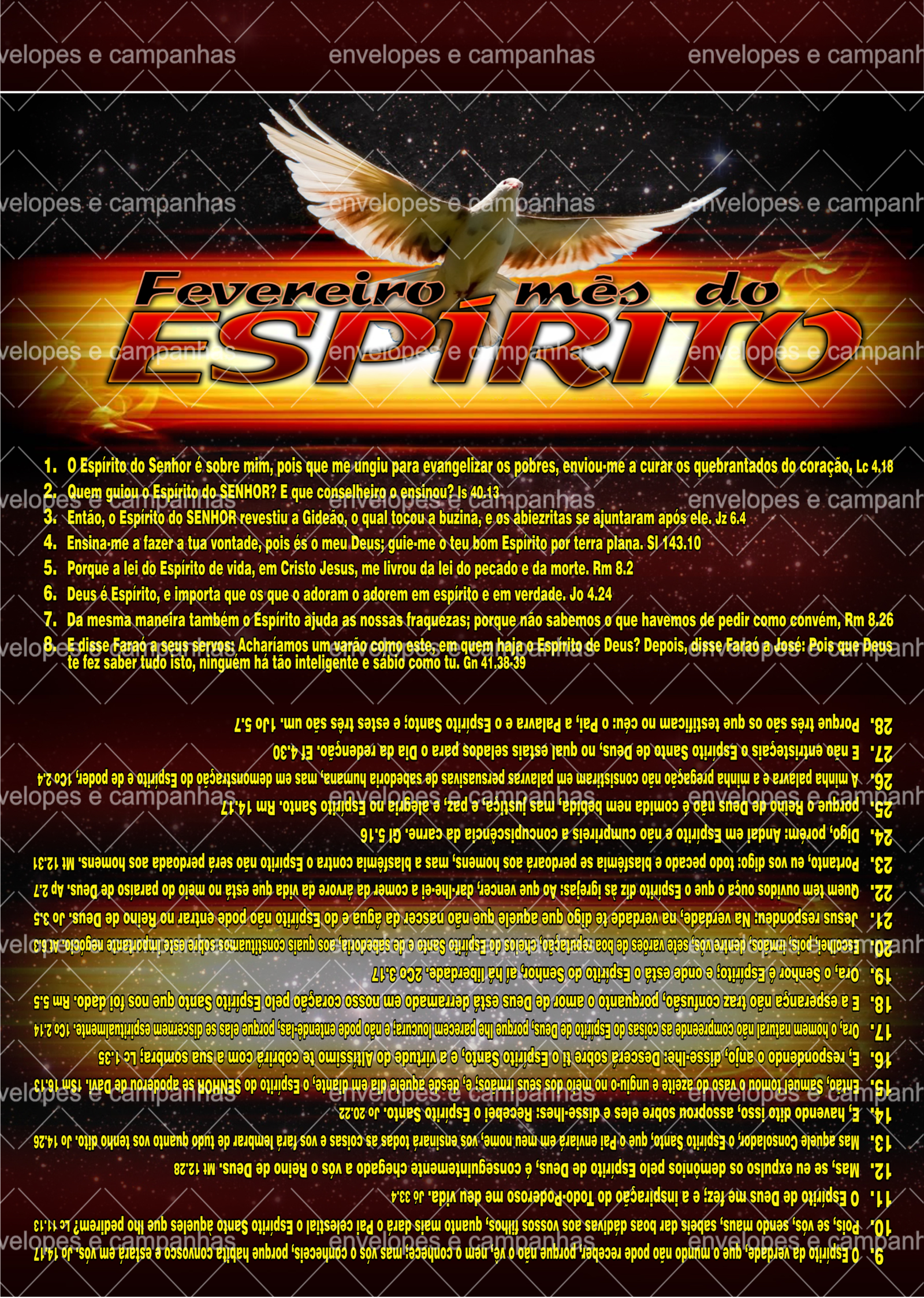 Cartão Fevereiro - O Mês do Espírito