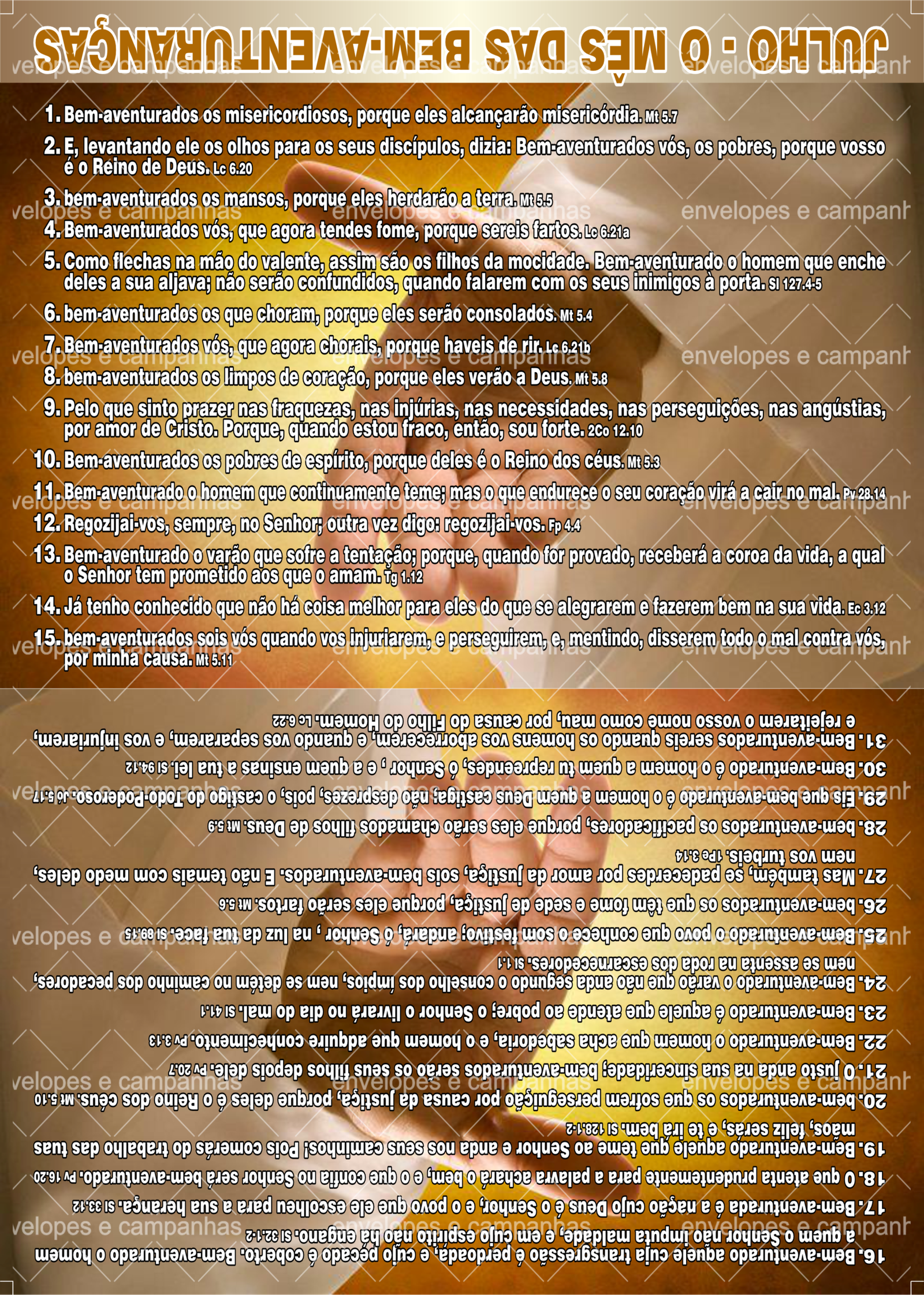 Cartão Julho - O Mês das Bem-Aventuranças 3