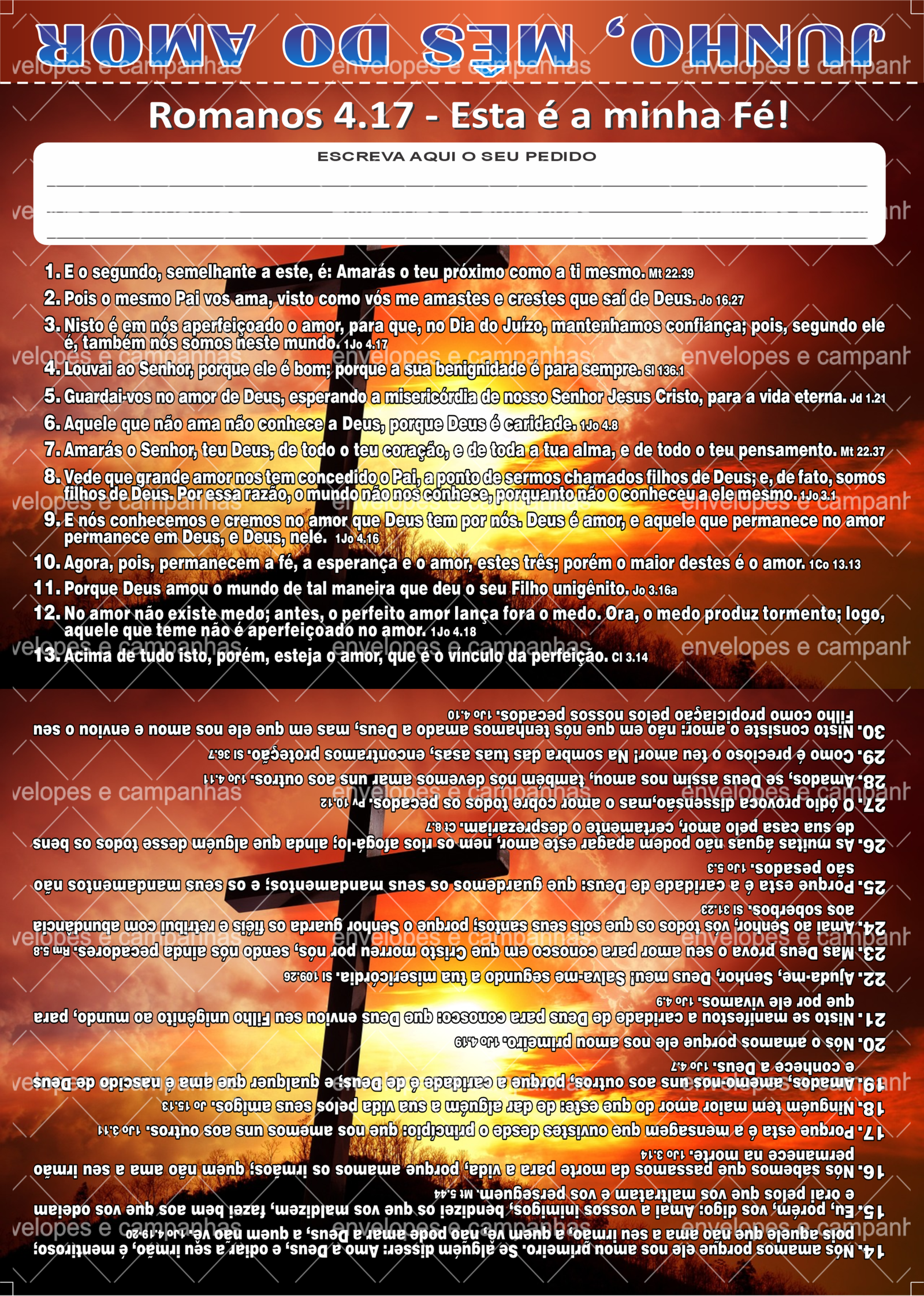 Cartão Junho - O Mês do Amor 5