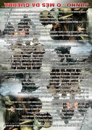 Cartão Junho - O Mês da Guerra