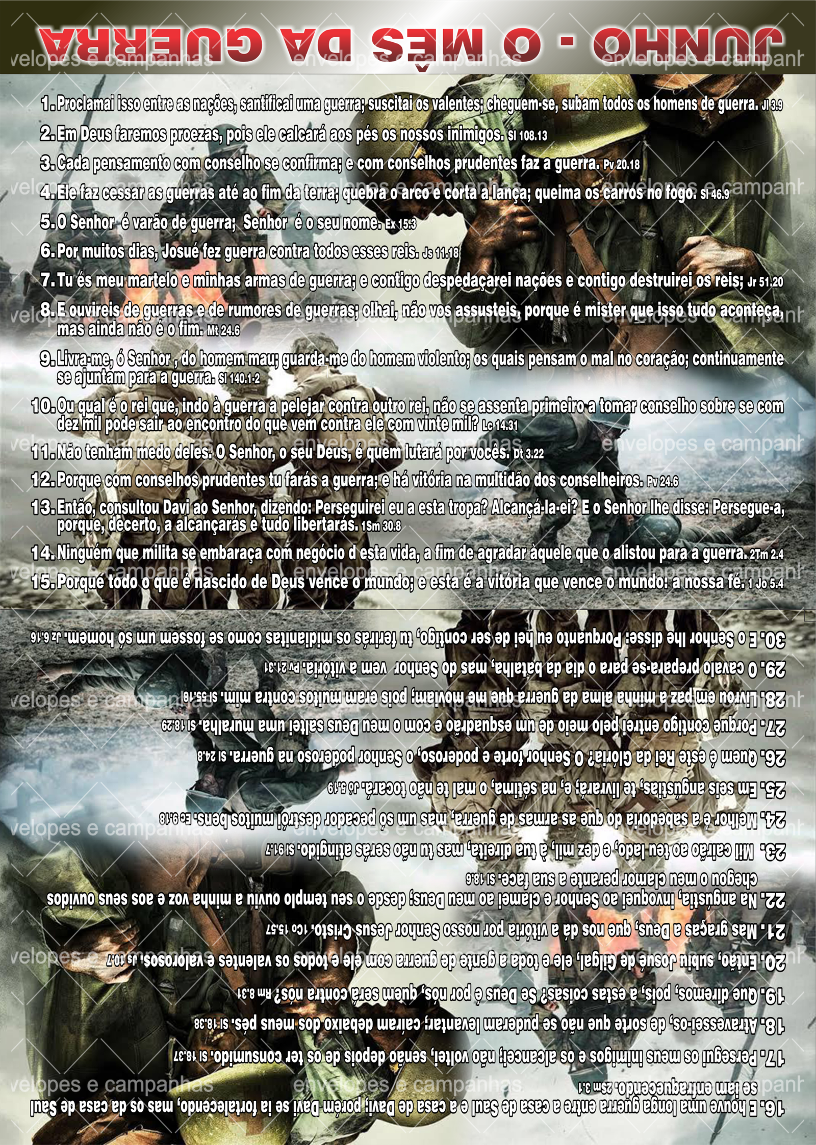 Cartão Junho - O Mês da Guerra