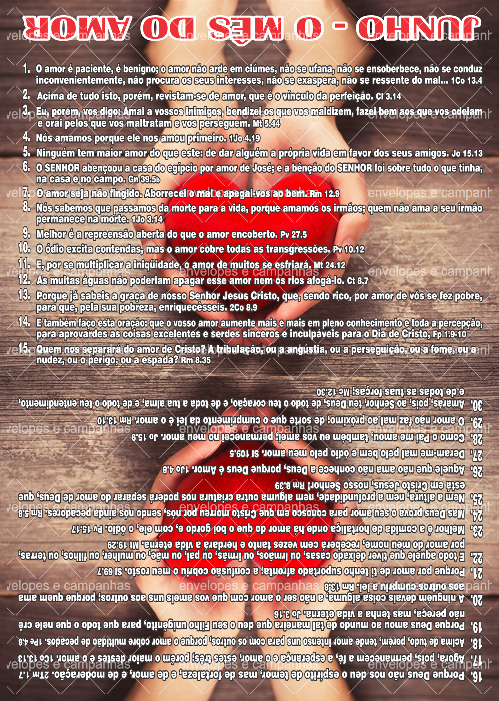 Cartão Junho - O Mês do Amor 2