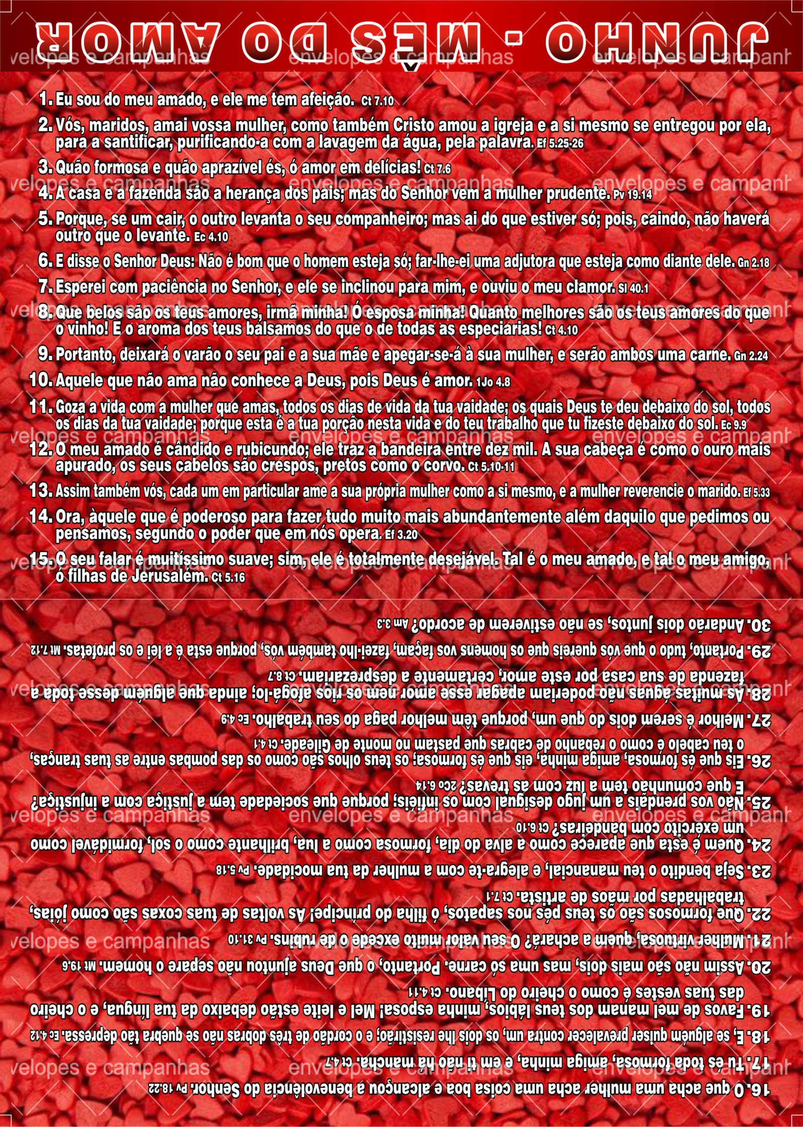 Cartão Junho - O Mês do Amor 4