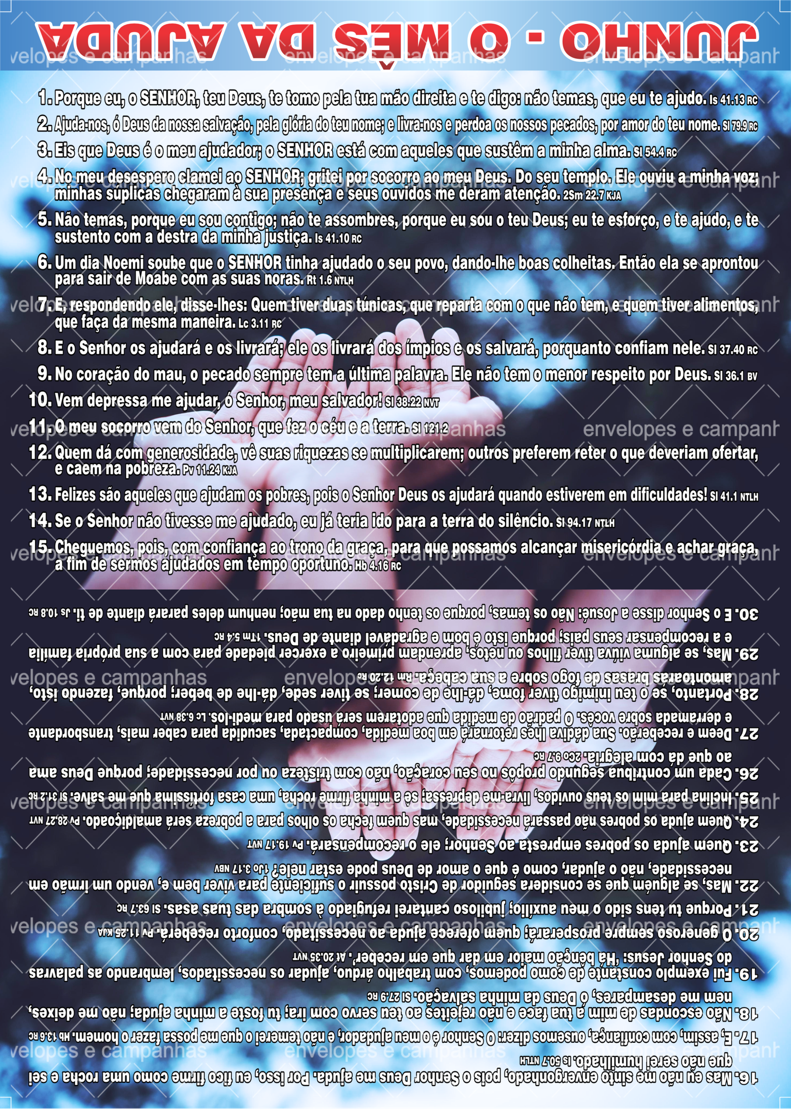 Cartão Junho - O Mês da Ajuda