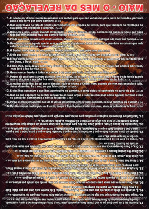 Cartão Maio - O mês da Revelação