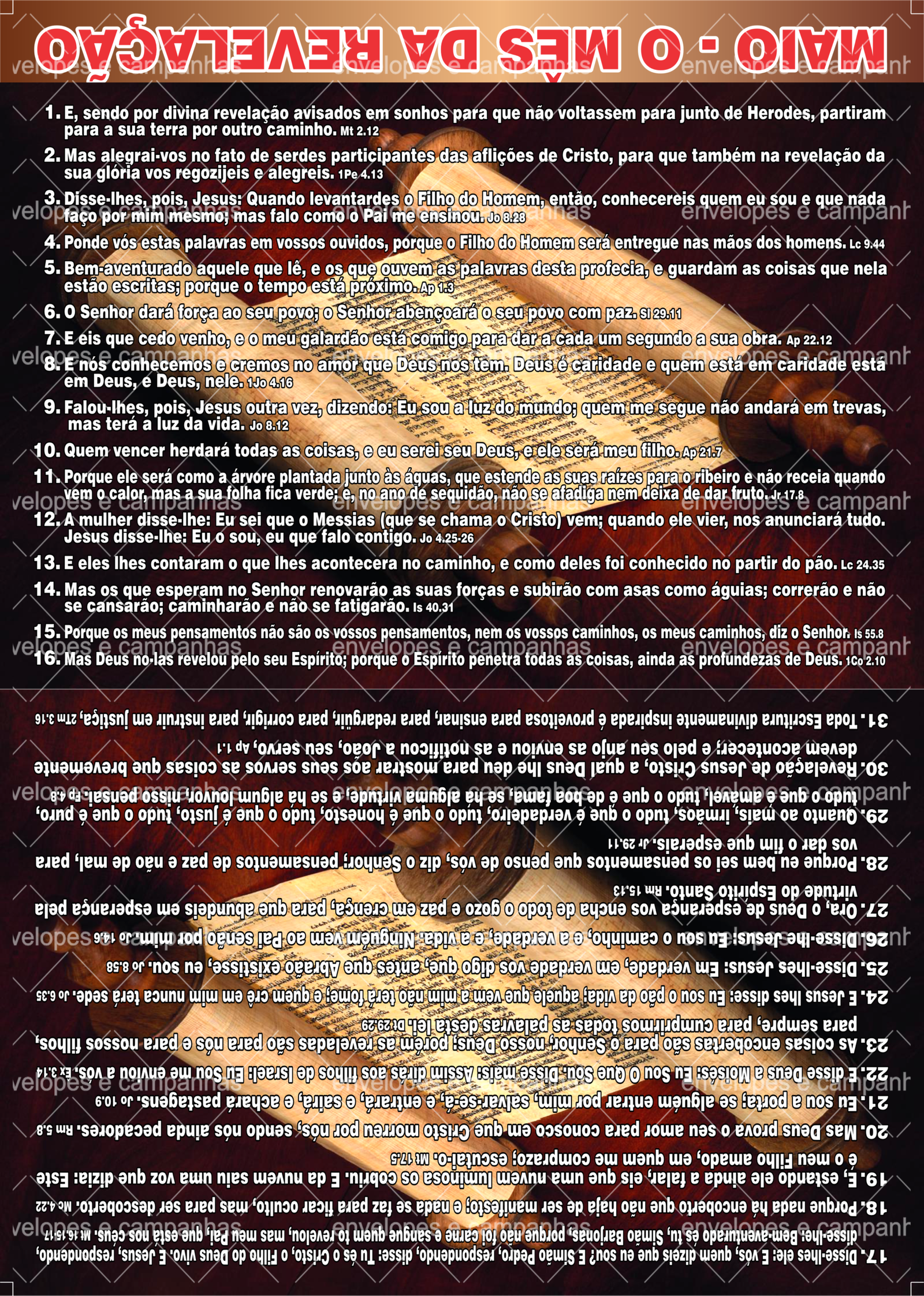 Cartão Maio - O mês da Revelação