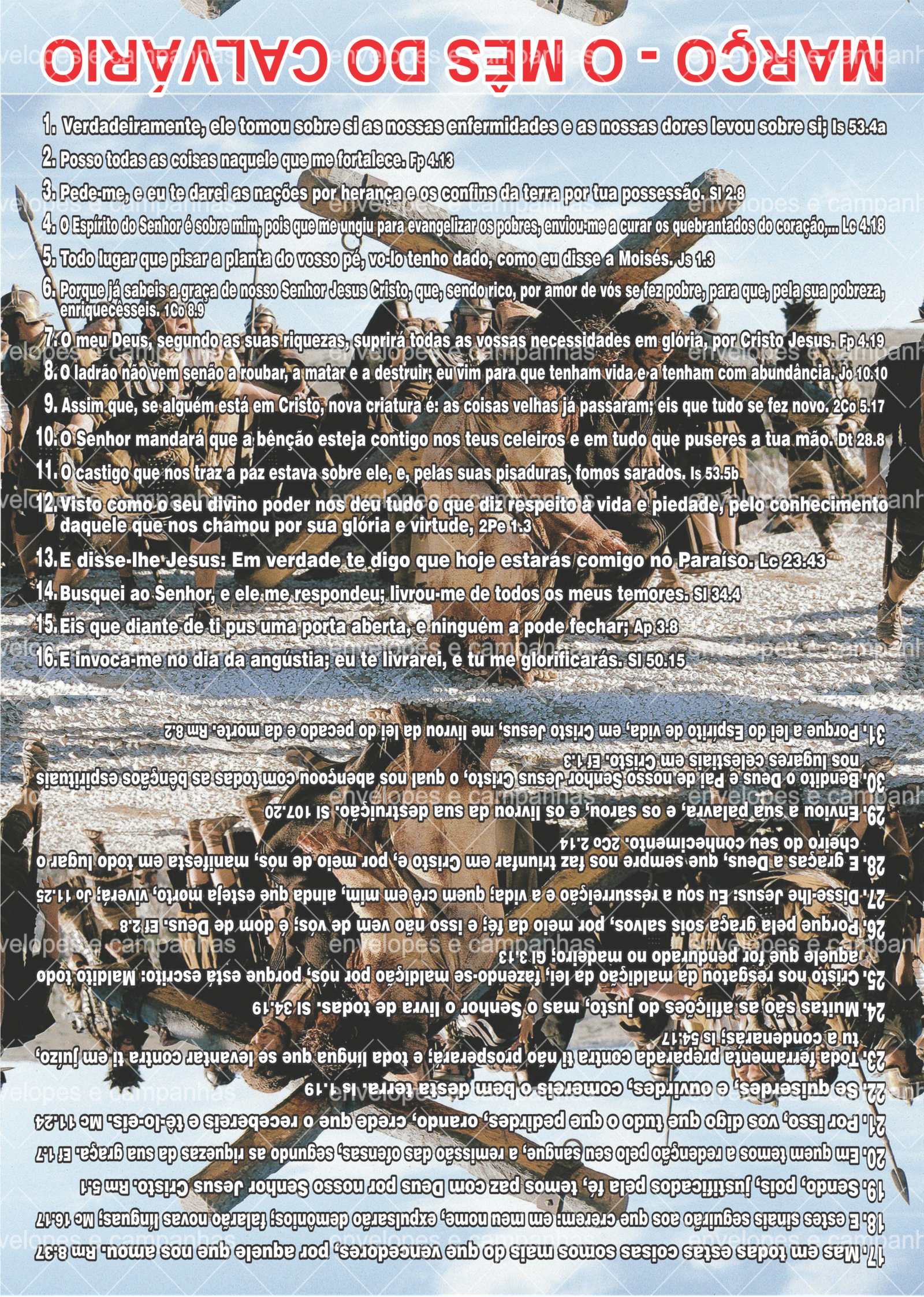 Cartão Março - O mês do Calvário 1