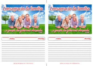 Envelope Consagração da Família 01 (2 numa folha A4)
