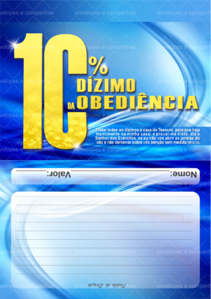 Envelope Dízimo da Obediência