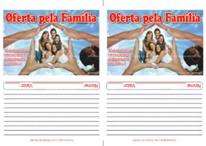 Envelope Oferta pela Família 01 (2 numa folha A4)