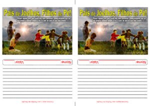 Envelope Pais de Joelhos, Filhos de Pé (2 numa folha A4)