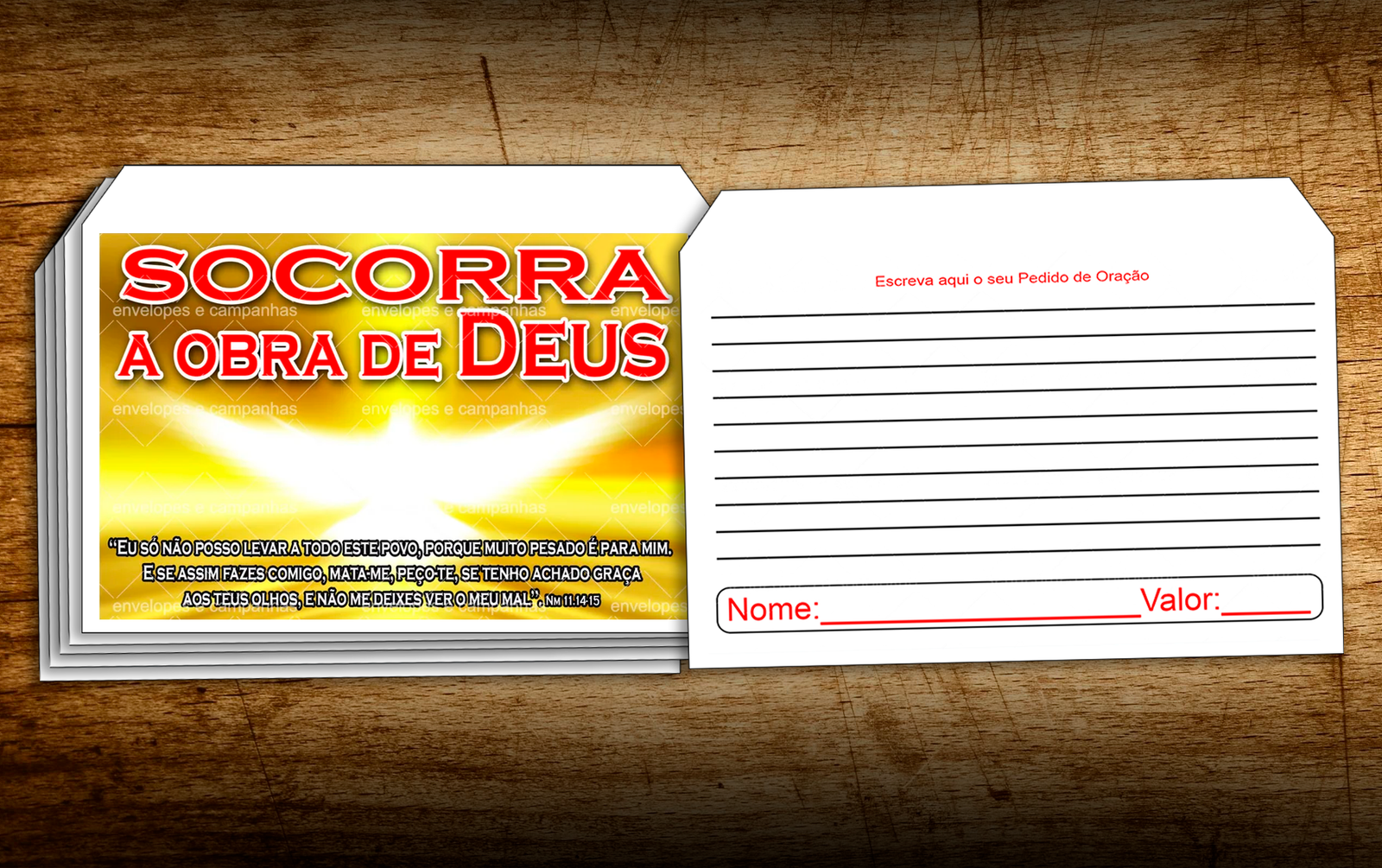 Envelope Socorra a Obra de Deus nº 2