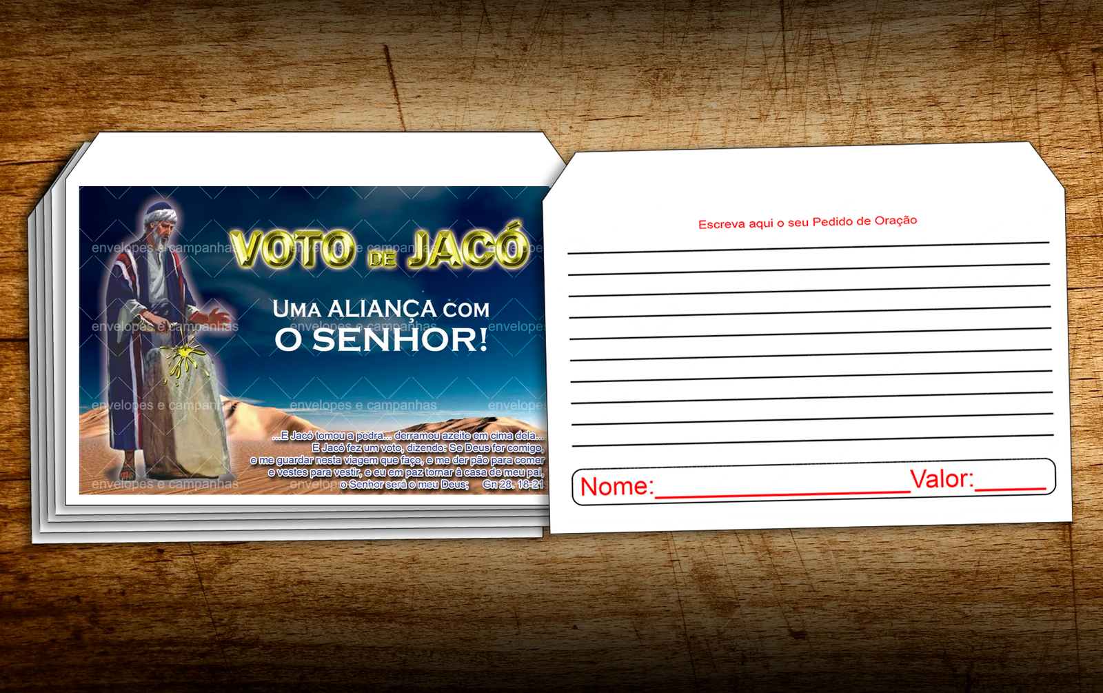 Envelope Voto de Jacó (2 numa folha A4)