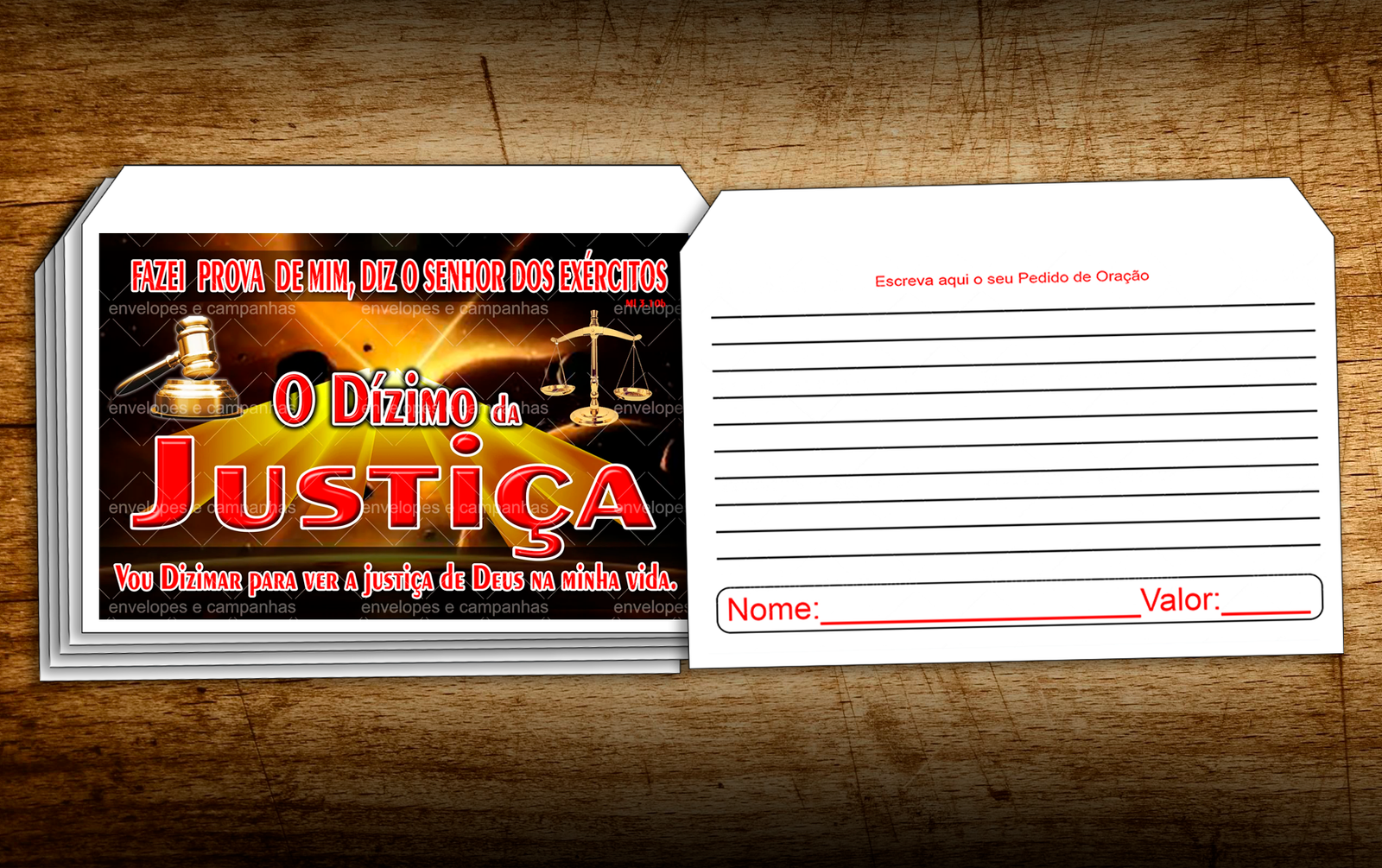 Envelope de Dízimo - Dízimo da Justiça