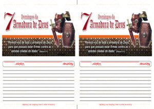 Envelope 7 Domingos da Armadura de Deus (2 numa folha A4)