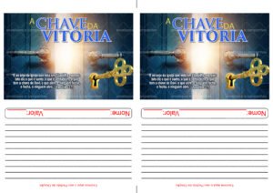 Envelope A Chave da Vitória - Azul (2 numa folha A4)