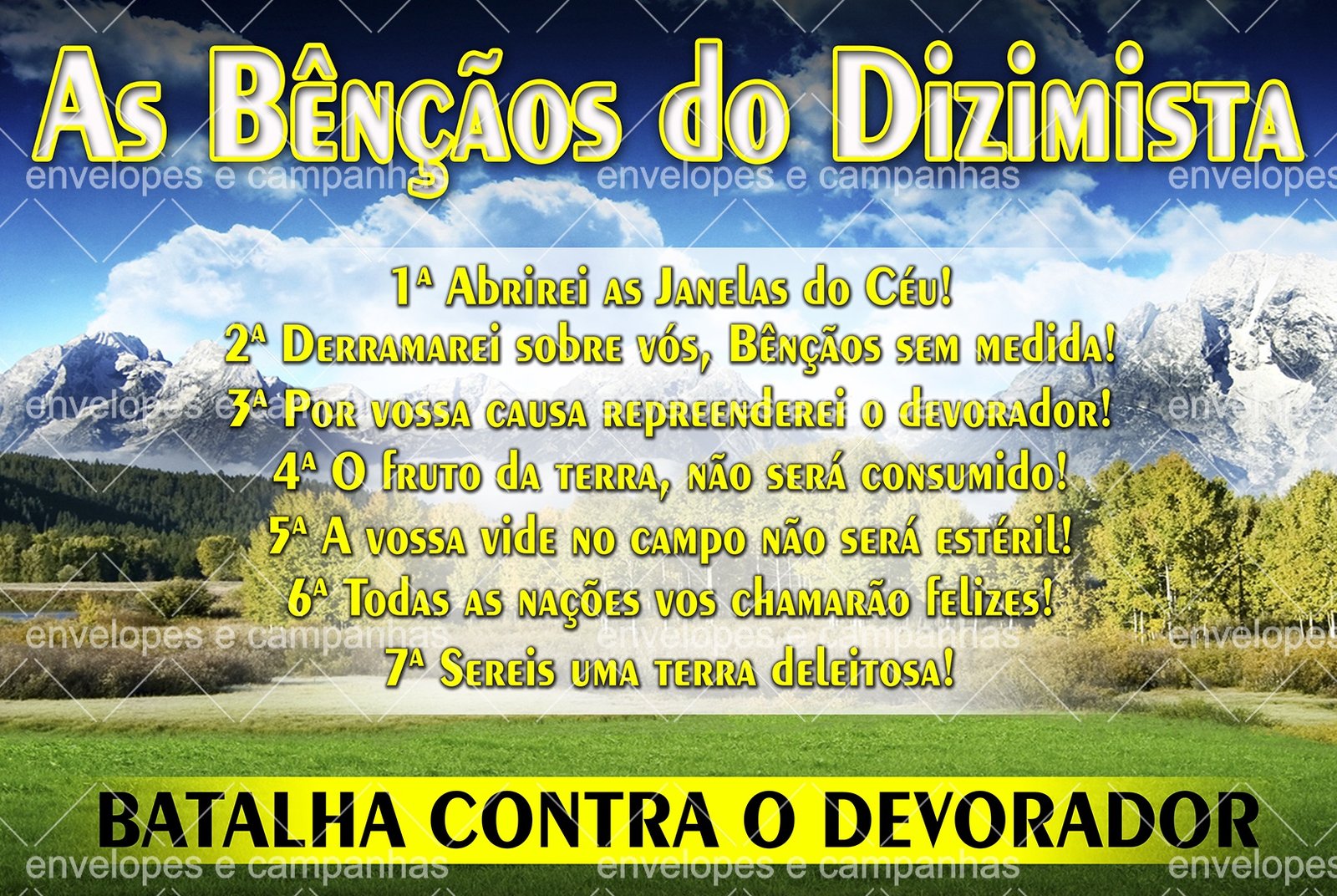 Envelope As Bênçãos do Dizimista (2 numa folha A4)