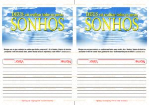 Envelope Deus vai realizar todos os meus sonhos (2 numa folha A4)