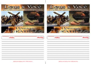 Envelope Deus x Você - Domingo da Gratidão (2 numa folha A4)