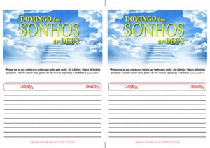Envelope Domingo dos Sonhos de Deus (2 numa folha A4)