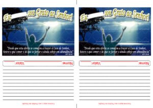 Envelope Eu sou Grato ao SENHOR (2 numa folha A4)