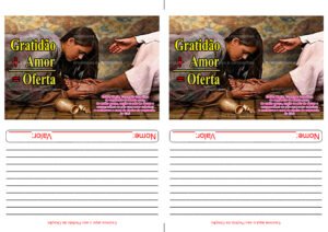 Envelope Gratidão + Amor = Oferta (2 numa folha A4)