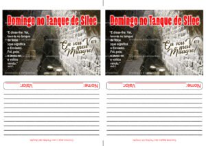 Envelope Milagre no Tanque de Siloé (2 numa folha A4)