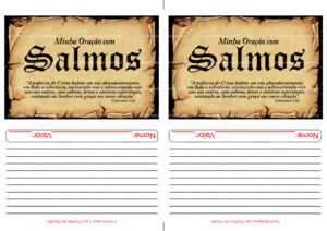 Envelope Minha oração com Salmos (2 numa folha A4)