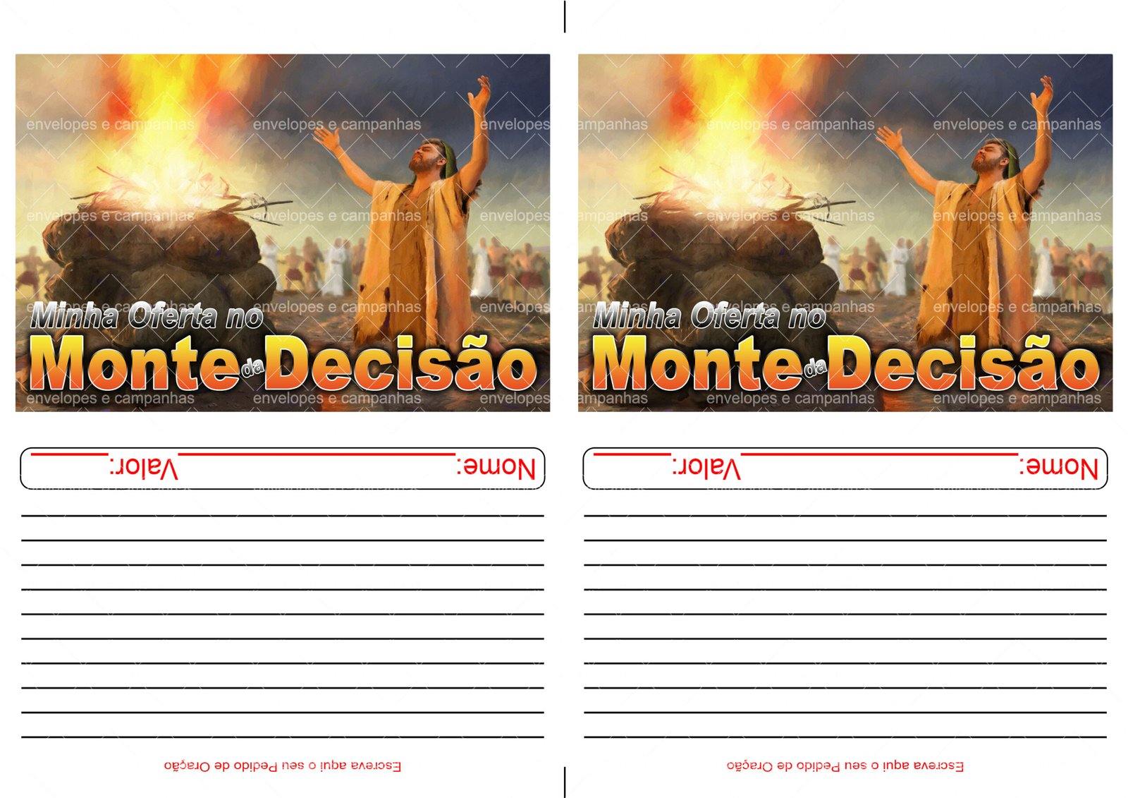 Envelope Monte da Decisão (2 numa folha A4)